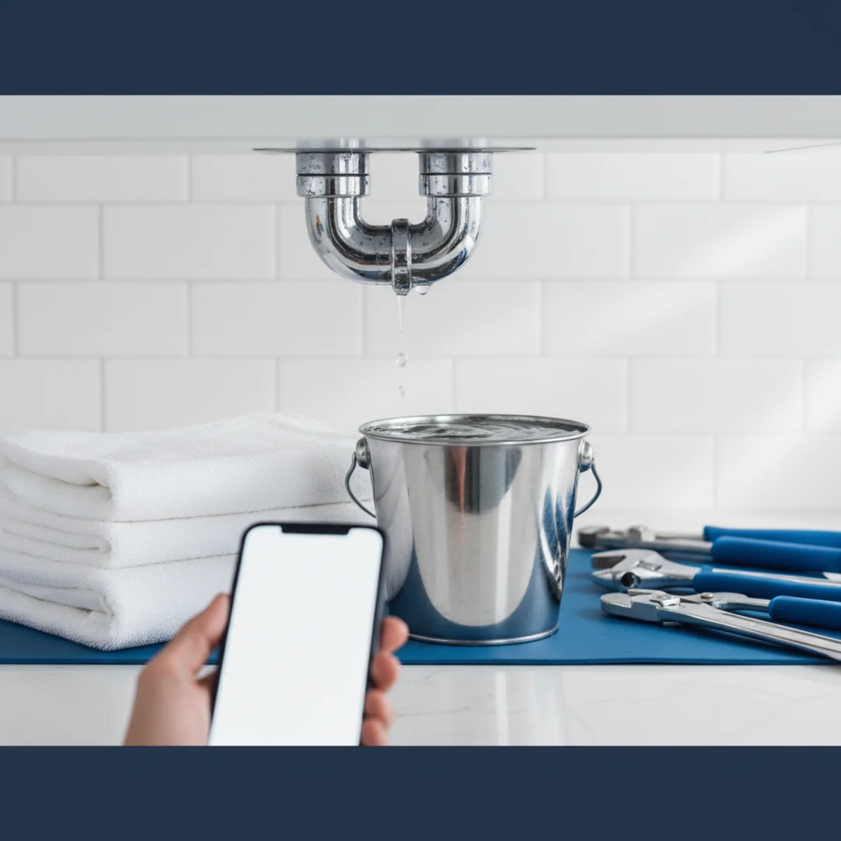 Handling an emergency plumbing leak