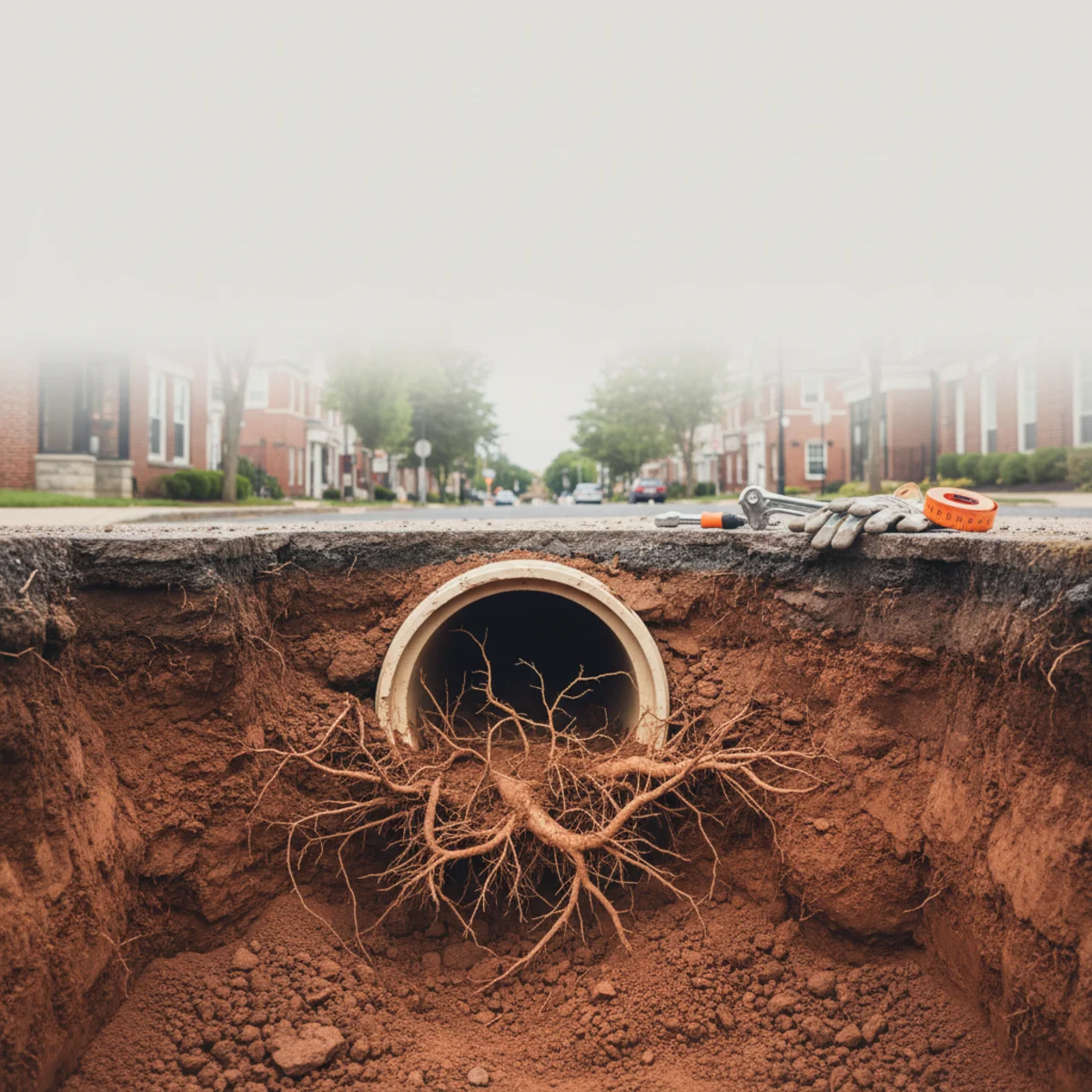 How tree roots damage sewer lines