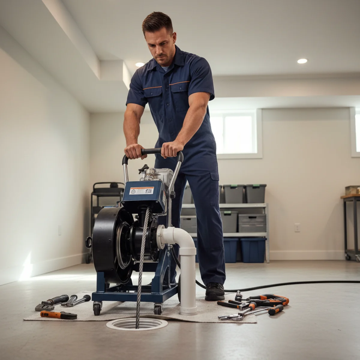 Main sewer line clog removal in Roselle Park NJ