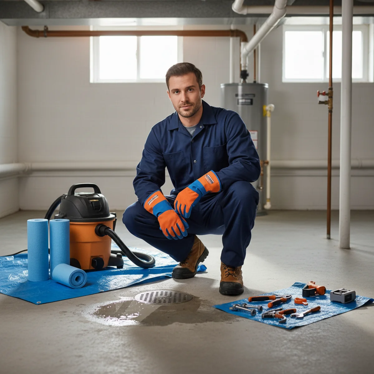 Sewer backup cleanup help in a Roselle Park NJ basement