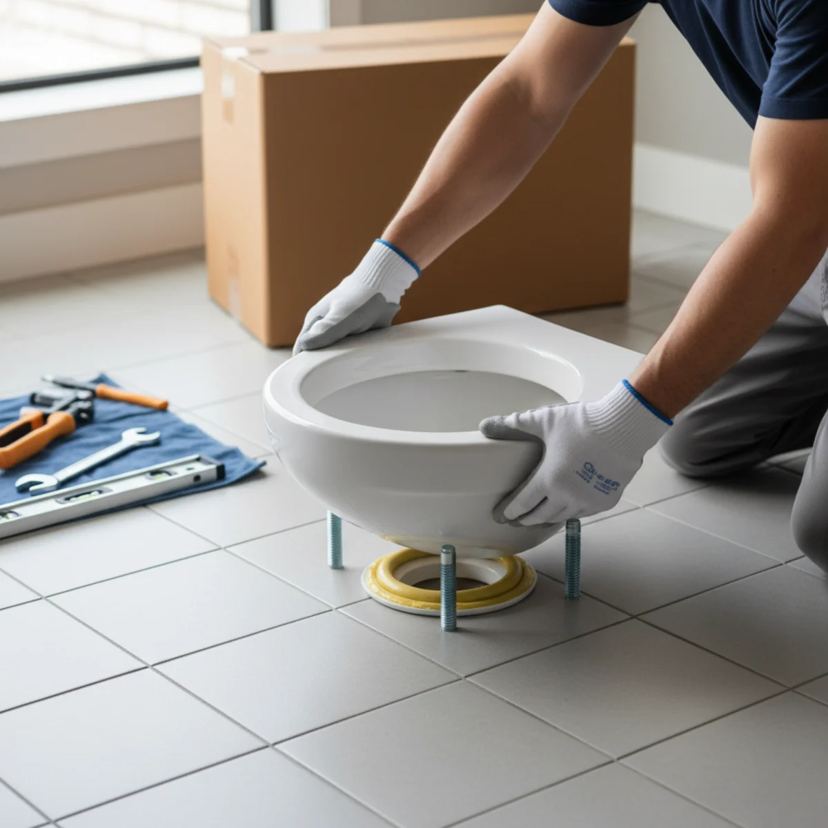 New toilet installation in Roselle Park NJ