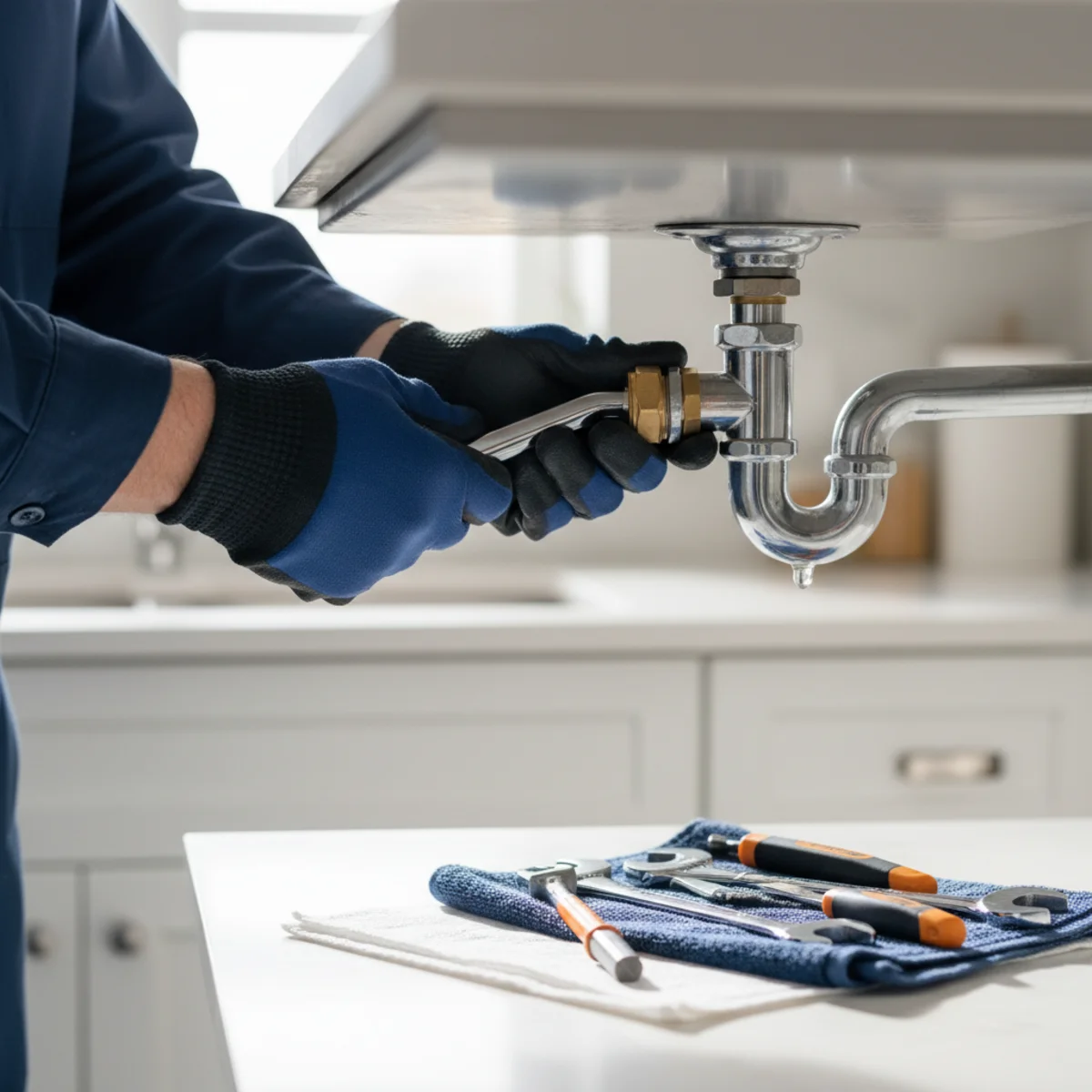 Water leak repair plumber fixing a leaking pipe in Roselle Park NJ